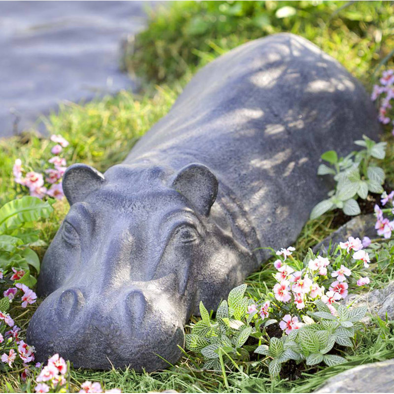 Wind & Weather Swimming Hippo Garden Statue & Reviews Wayfair
